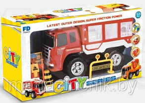 Детская пожарная машина с дорожными знаками FD2210