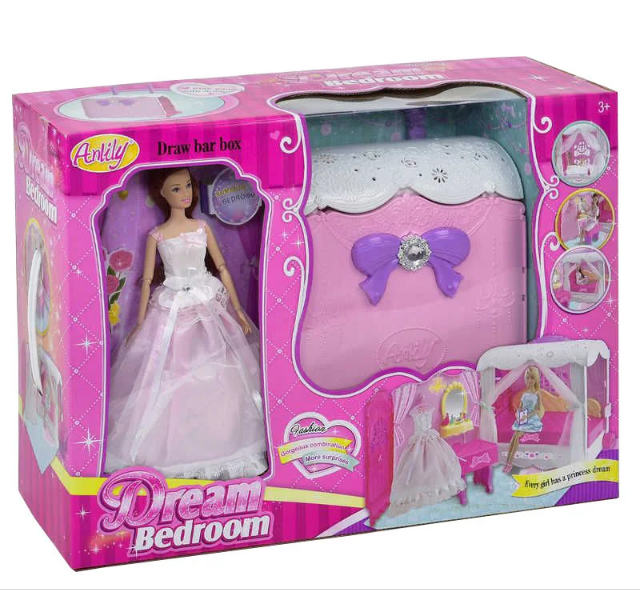 Игровой набор Кукла Anlily с сумочкой-спальней, арт.99047