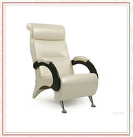 Кресло для отдыха модель 9Д каркас Венге экокожа Орегон перламутр-106