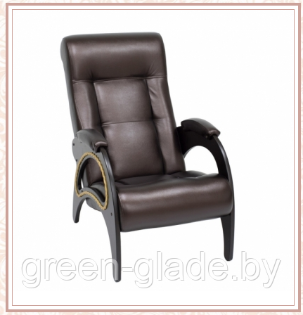 Кресло для отдыха модель 41 каркас Венге экокожа Орегон перламутр-120 - фото 1 - id-p31514011