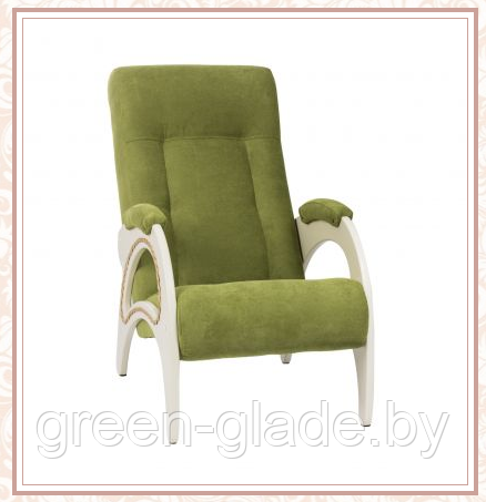 Кресло для отдыха модель 41 каркас Дуб шампань ткань Verona Apple Green - фото 1 - id-p47956595