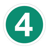 Наклейка "4". Экологичный класс EURO 4