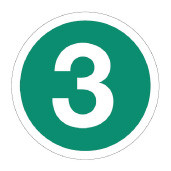 Наклейка "3". Экологичный класс EURO 3 - фото 1 - id-p113607862