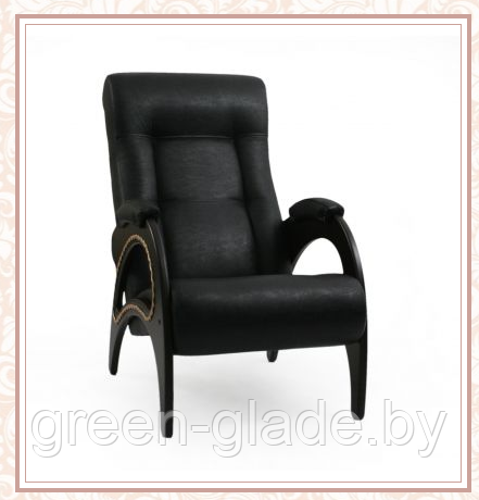 Кресло для отдыха модель 41 каркас Венге экокожа Дунди-109