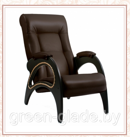 кресло для отдыха модель 41 каркас Венге экокожа Vegas Light Amber