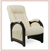 Кресло для отдыха модель 43 каркас Венге экокожа Дунди-112