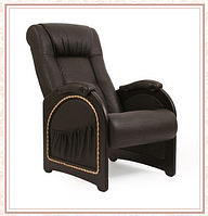 Кресло для отдыха модель 43 каркас Венге экокожа Дунди-108