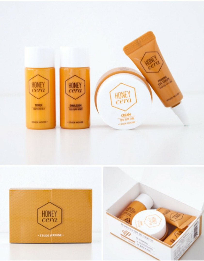 Мини набор с эсктрактом меда Etude House Honey Cera Skin Care Set (4Pcs)