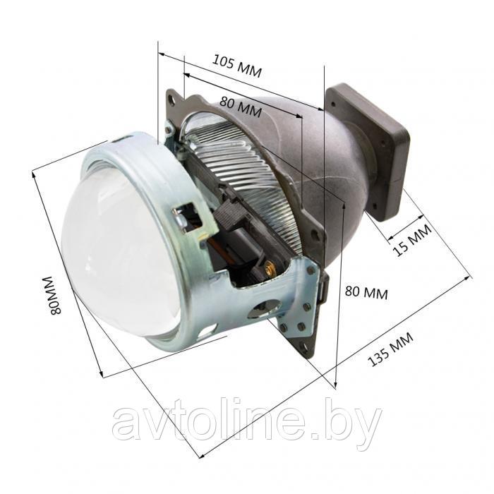 Линза биксеноновая KOITO Q5 3.0 дюйма под D-лампы (1 шт, без маски) - фото 3 - id-p111811561