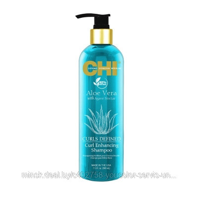 CHI ALOE VERA Шампунь увлажняющий для кудрявых волос с алоэ и нектаром агавы 739 мл