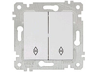 Выключатель проходной 2-клав. (скрытый, без рамки, пруж. зажим) белый, RITA, MUTLUSAN (10 A, 250 V,