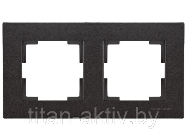Рамка 2-ая горизонтальная черная, RITA, MUTLUSAN - фото 1 - id-p113670082