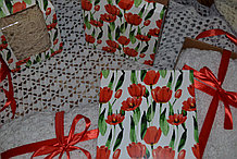 Шаль крючком белая ажурная в подарочной коробке - прекрасный женский подарок к празднику