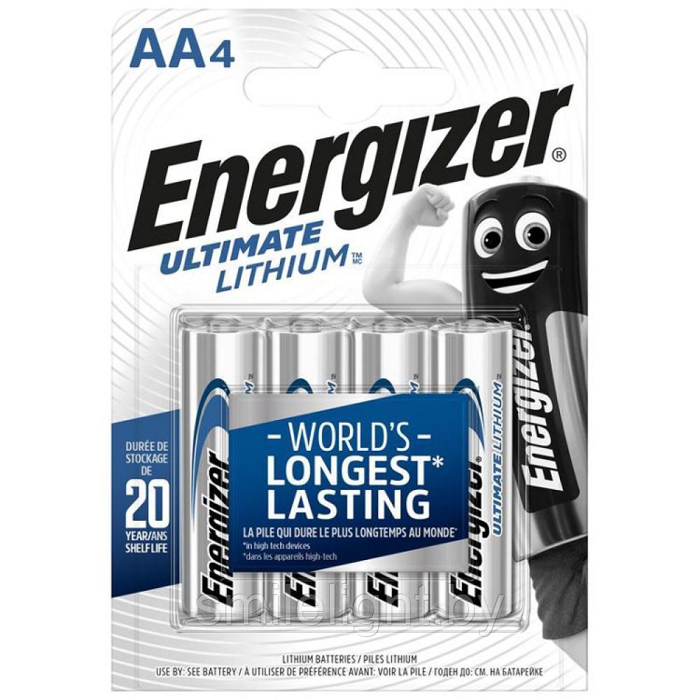 Элемент питания  ENERGIZER lithium ultimate AA/FR6 L91, блистер 4