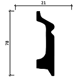 DD122 Плинтус напольный широкий (21*78*2000мм), фото 2