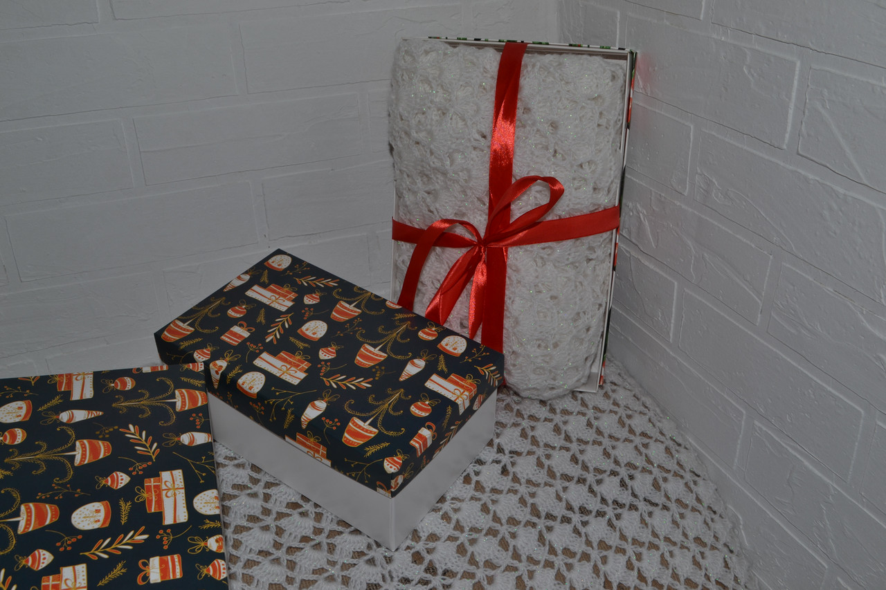 Вязаные шали в подарочной коробке - прекрасный подарок женщине - фото 1 - id-p112954938