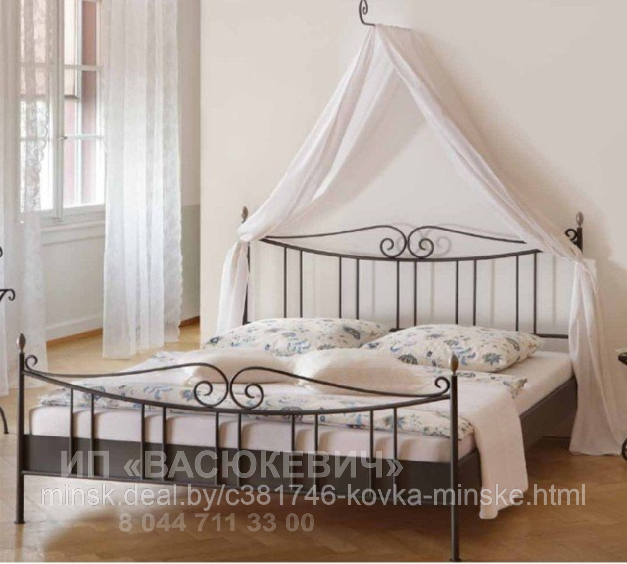 Кровать металлическая "Л6" в стиле ЛОФТ - фото 8 - id-p113734350