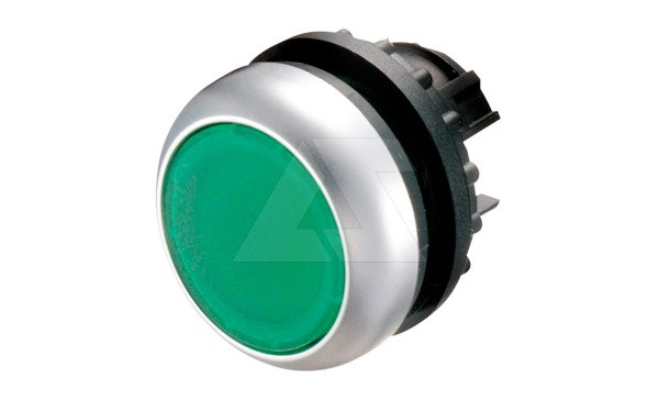 Кнопка зеленая с подсветкой Titan M22-DRL-G, IP67 с микропереключ. фиксация/возврат - фото 1 - id-p113735677