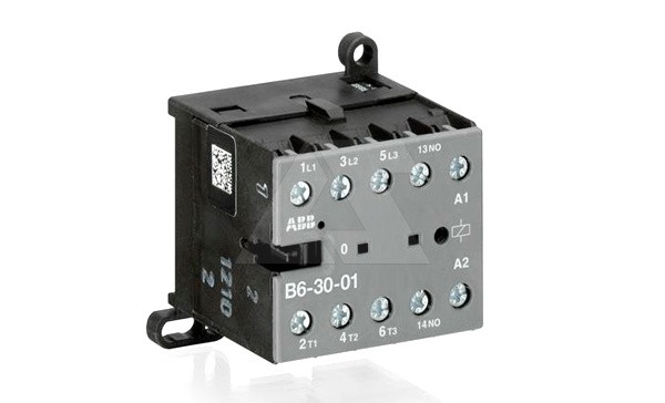 Мини-контактор B6-30-01-80, Uк=230VAC, 9А (20A по AC-1), 1NC всп. контакт - фото 1 - id-p113735829