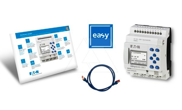 Программируемый логический контроллер EASY-BOX-E4-AC1 в составе: EASY-E4-AC-12RC1, EASYSOFT-SWLIC, патч-корд - фото 1 - id-p113736112