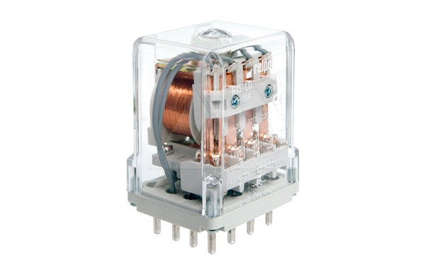 Реле R15-1014-23-1024-KLD, 4CO, 10A(250VAC), 24VDC, тест-кнопка, LED, выпрям. диод - фото 1 - id-p113736152