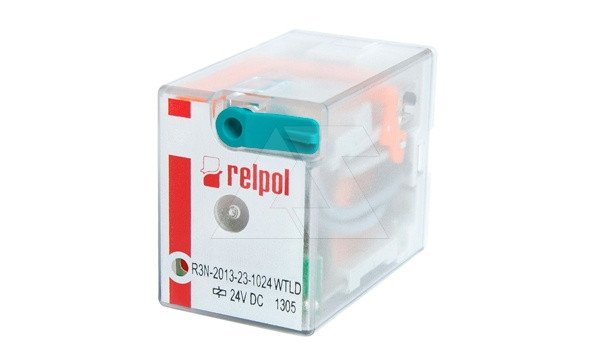 Реле R3N-2013-23-1024-WT, 3CO, 10A(250VAC), 24VDC, мех. инд., тест-кнопка - фото 1 - id-p113736194