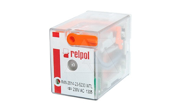 Реле R4N-2014-23-5110-WTL, 4CO, 7A(230VAC), 110VAC, мех. инд., тест-кнопка, LED - фото 1 - id-p113736222