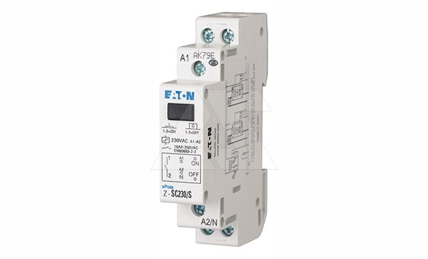 Реле импульсное Z-SC230/S, 1NO, 16A(250VAC), 230VАС, с кнопкой, с функцией центр. управления, 1M - фото 1 - id-p113736329