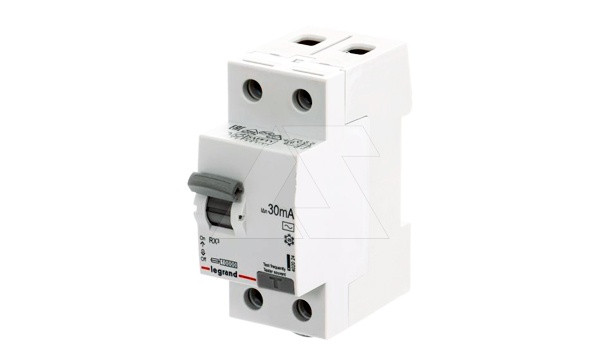 УЗО Legrand RX3, электромеханическое, 2P, 25A, 10kA, 30mA, тип A, 2M - фото 1 - id-p113737416