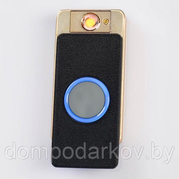 Зажигалка электронная в подарочной коробке, USB, круг с подсветкой, 3.5х7 см - фото 3 - id-p91810024