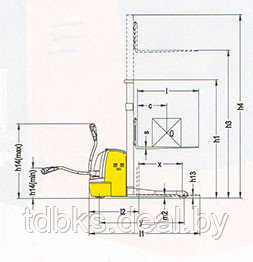 Самоходный (электрический) штабелер c электроподъемом BKS Xilin CTDR12-III - фото 3 - id-p6629049