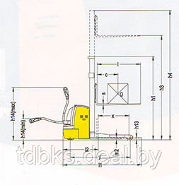 Самоходный (электрический) штабелер c электроподъемом BKS Xilin CTDR10-III - фото 3 - id-p6629100