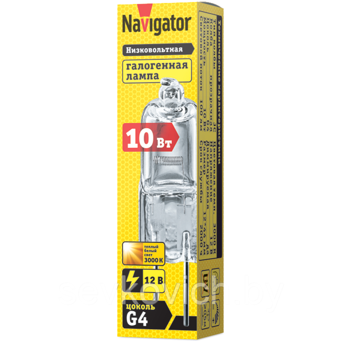 Лампа галогенная капсула G4 Navigator JC 12V 10W