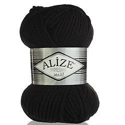 Пряжа Alize Superlana MAXI цвет 60 черный