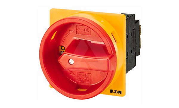 Главн. выключатель P1-25/EA/SVB тип ON-OFF, 25A, 3P, желт-красн блок. ручка, на дверь, IP65 - фото 1 - id-p113785761