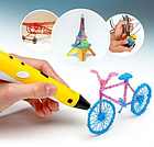 3D ручка 3Dpen-2 для создания объемных изображений с LCD-дисплеем + 1 рулон ABS-пластика в комплекте, фото 3