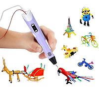 3D ручка 3Dpen-2 для создания объемных изображений с LCD-дисплеем + 1 рулон ABS-пластика в комплекте