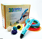 3D ручка 3D pen-2 для создания объемных изображений с LCD-дисплеем + 1 рулон ABS пластика в комплекте, набор д, фото 8