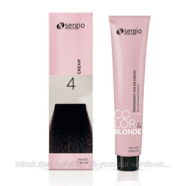 КРЕМ-КРАСКА COLOR&BLONDE коричневый-4. 100 мл.