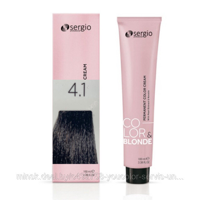КРЕМ-КРАСКА COLOR&BLONDE коричневый пепельный-4.1. 100 мл.