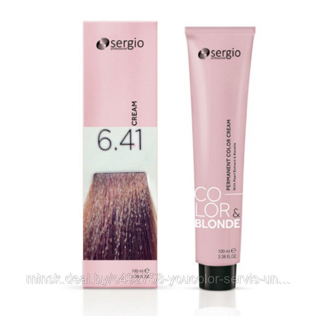 КРЕМ-КРАСКА COLOR&BLONDE темно-русый медный матовый- 6.41. 100 мл.