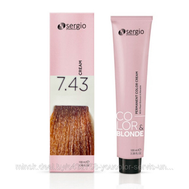 КРЕМ-КРАСКА COLOR&BLONDE средне-русый медно-золотистый- 7.43. 100 мл.