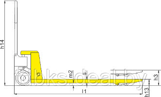 Гидравлическая тележка (рохля) ручная BKS Xilin BFH - фото 2 - id-p6632925