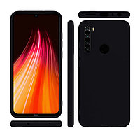 Силиконовый чехол Silicone Case черный для Xiaomi Redmi Note 8/ Redmi Note 8 2021