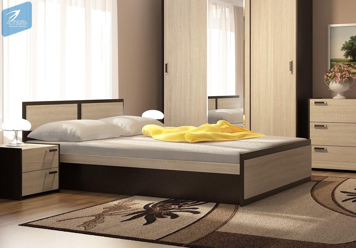 Кровать Венеция 1 с подъемным механизмом (венге и сонома) фабрика Стиль - фото 3 - id-p113849745