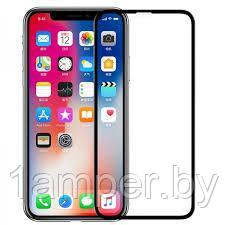 Защитное стекло 9D (дополнительное самоклеющееся) на экран Iphone XR/Iphone 11 Черное