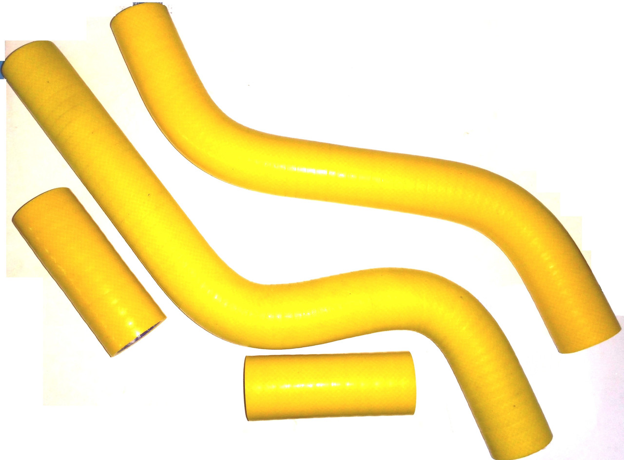 Патрубок системы охлаждения ВАЗ-2108-099 карбюратор (4шт) материал: армированный 4 слоя силикон желтый-синий с