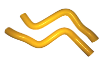 Патрубок системы охлаждения ВАЗ-2170 16кл (2шт) материал: армированный 4 слоя силикон желтый-синий серия Comfo