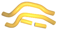 Патрубок системы охлаждения ВАЗ-2110, 2111 (4шт) материал: армированный 4 слоя силикон желтый-синий