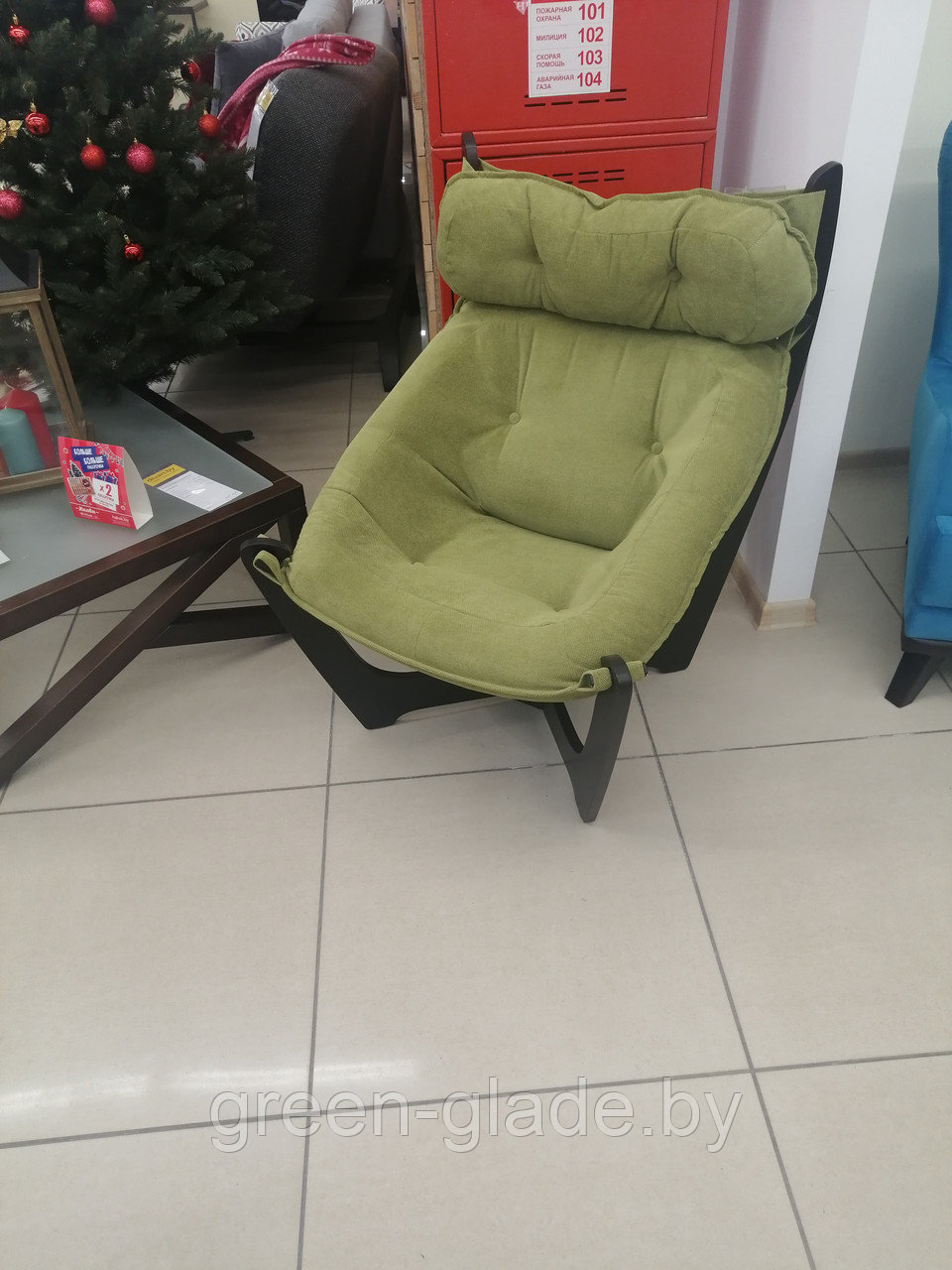 Кресло для отдыха модель 11 каркас Венге ткань Verona Apple Green - фото 6 - id-p23904978